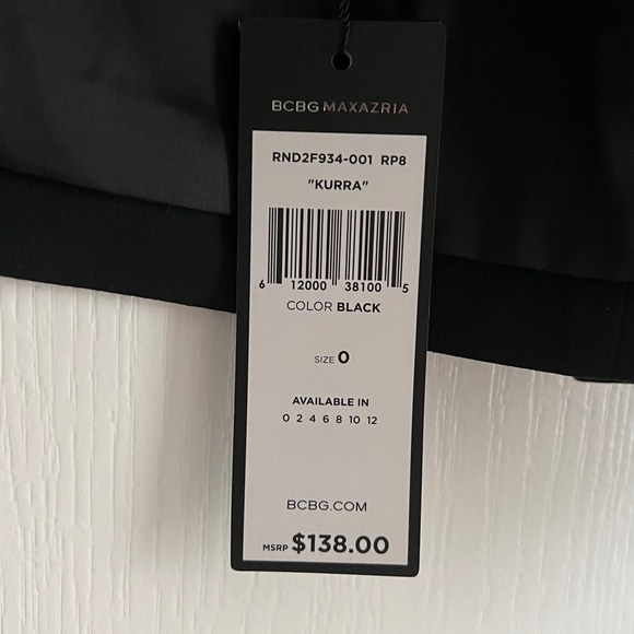 BCBG Black Kurra Size 0 - Picture 1 of 2